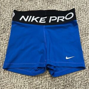 Women’s Nike Pro 3” Shorts, Royal Blue, XS